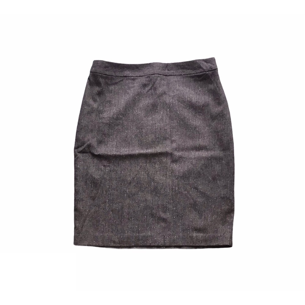 Kate Hill Womens Size 6 Wool Blend Lined Career Skirt Brown Straight Pencil Vent